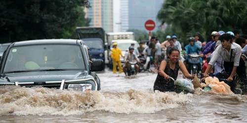 Máy bơm chống ngập thông minh tại đường Nguyễn Hữu Cảnh