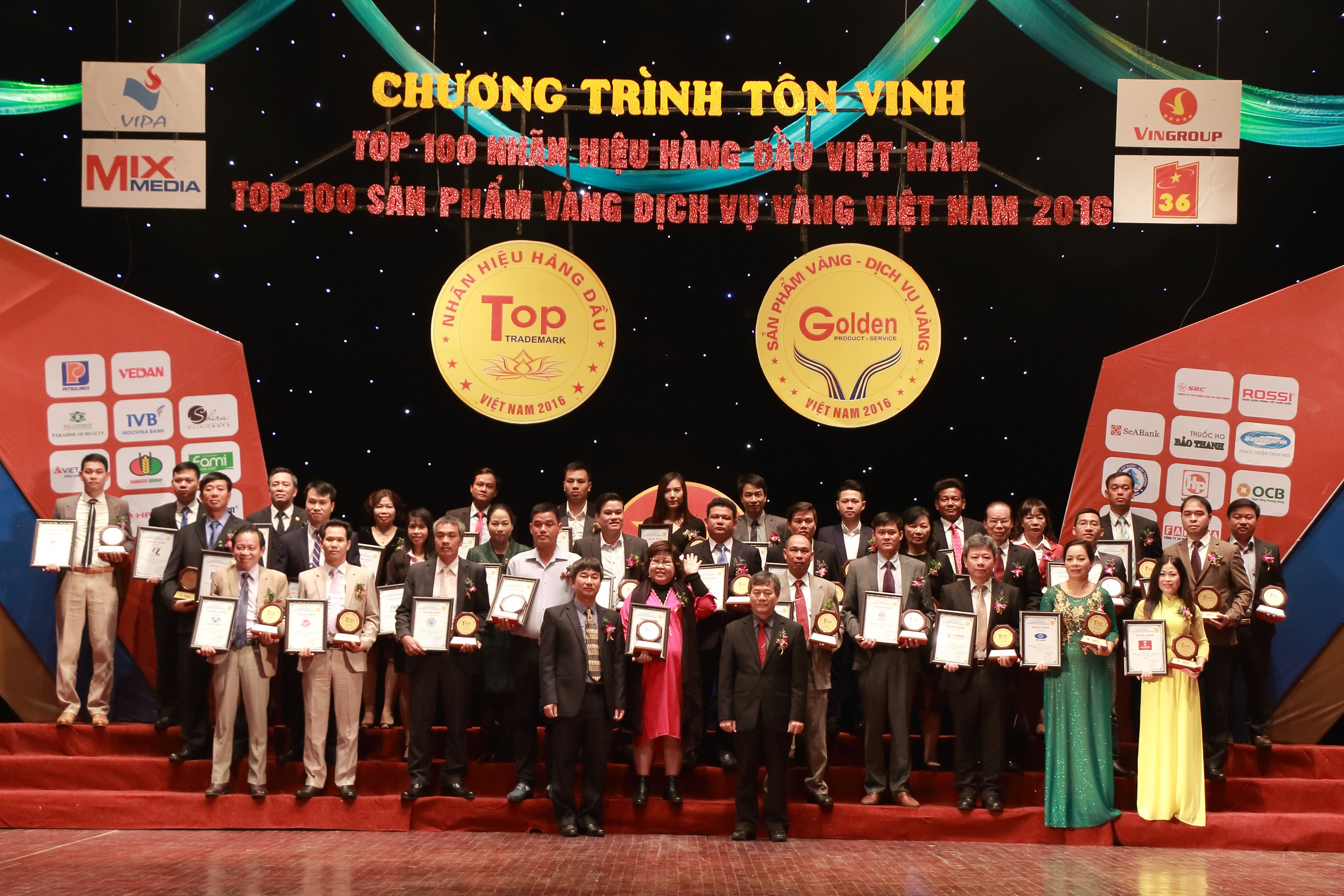 Honored to be in the top 50 gold products and services, top 50 leading brands in Vietnam